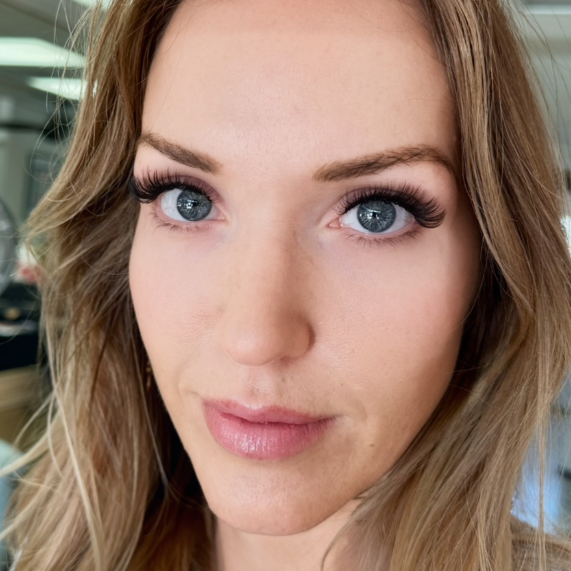 Detailed view of custom lash styling